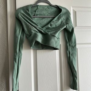 Green crop top